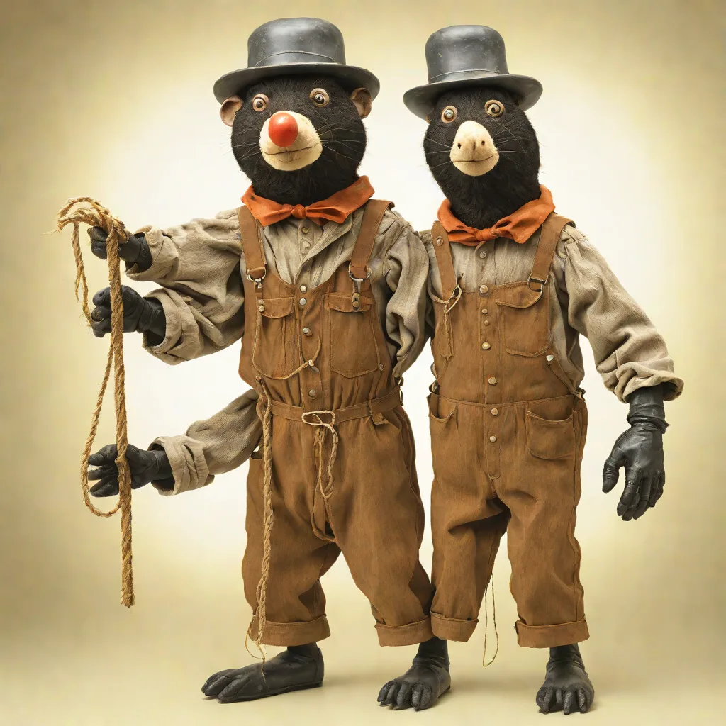 Mole as a marionette of miner from Zoo Sapiens collection